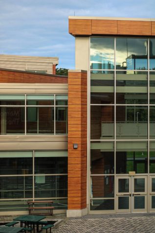 Windows of our school from the perspective of the courtyard,.