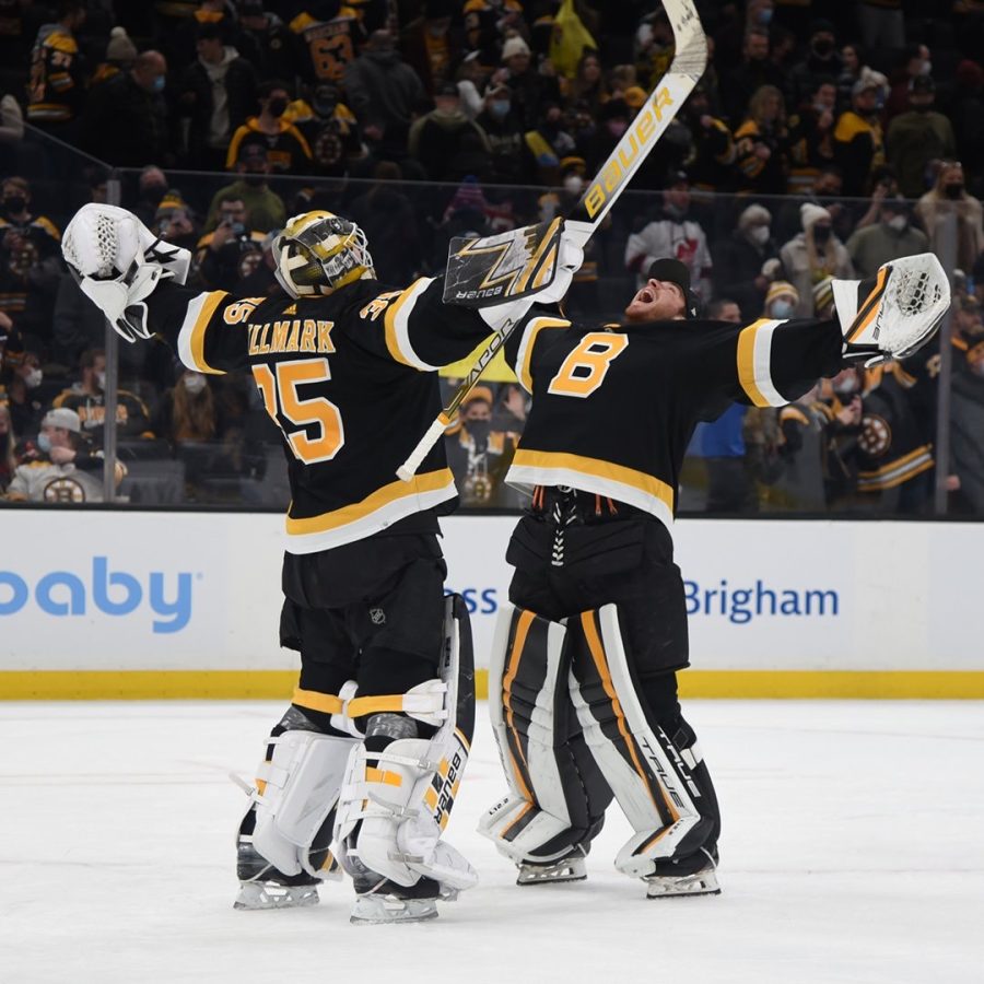 Everything is going right for the Bruins, and postgame celebrations are often.