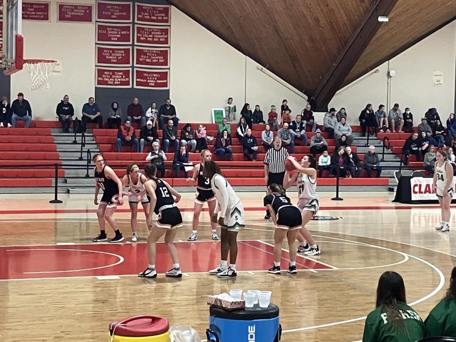Ava Carroll prepares to take a couple of free throws to help seal the game.
