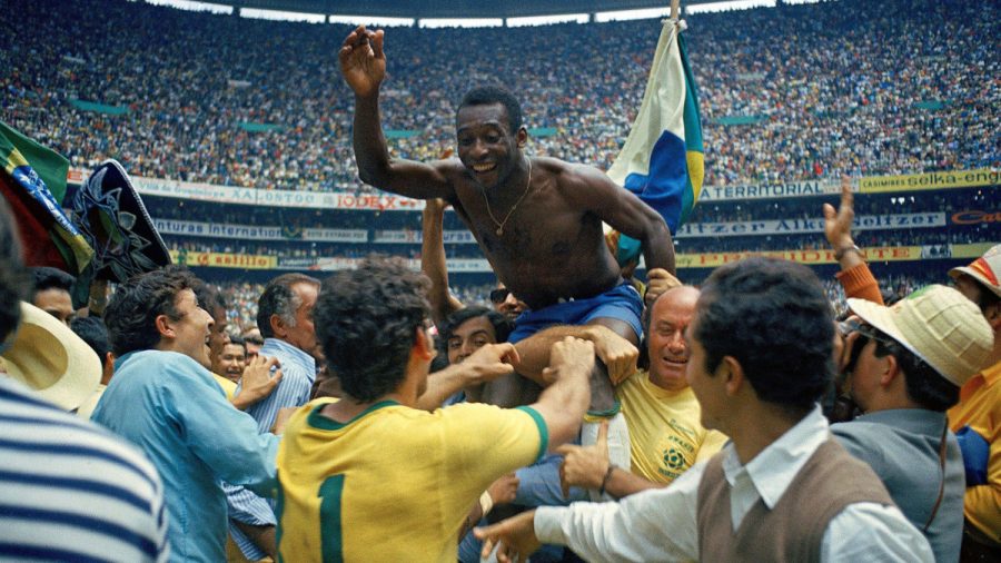 Pele, Brazilian three World Cup winner. World Cup of 1970. 