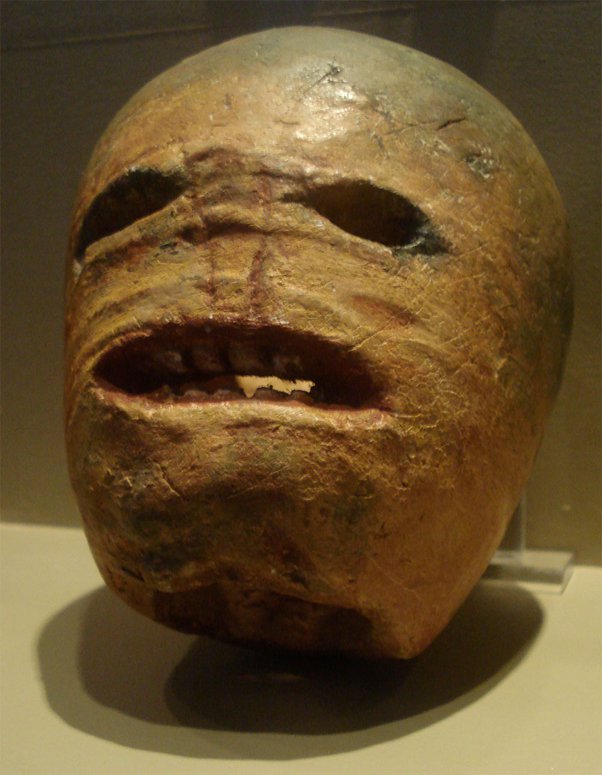 A traditional Irish turnip Jack-o-lantern from the early 20th century; Museum of Country Life, Ireland