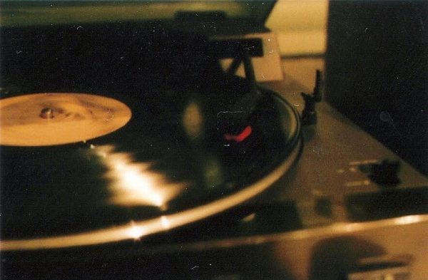 Record player playing a song