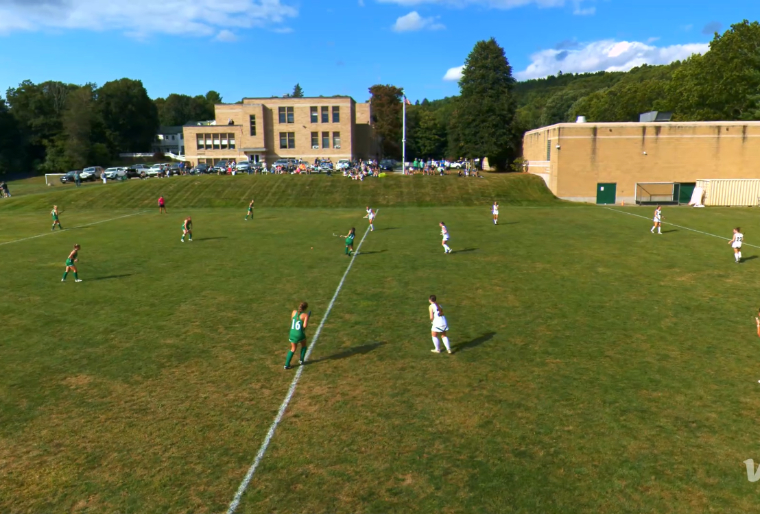 The bird's eye view from yesterday's field hockey games at Notre Dame. 