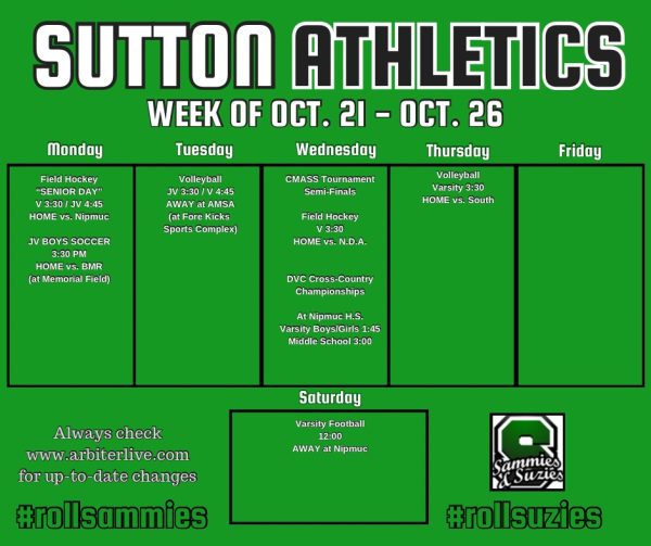 Ready for some Suzies and Sammies games this week? Here's your schedule.