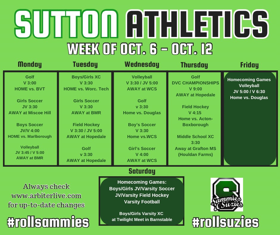 Once again, there will be several contests this week--support your Suzies and Sammies!