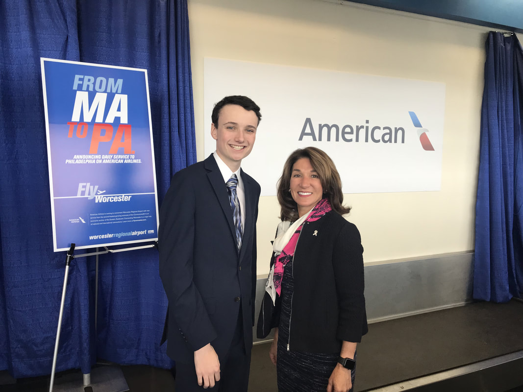 Ray Nichols, Class of 2018, did his internship at the Worcester Airport.