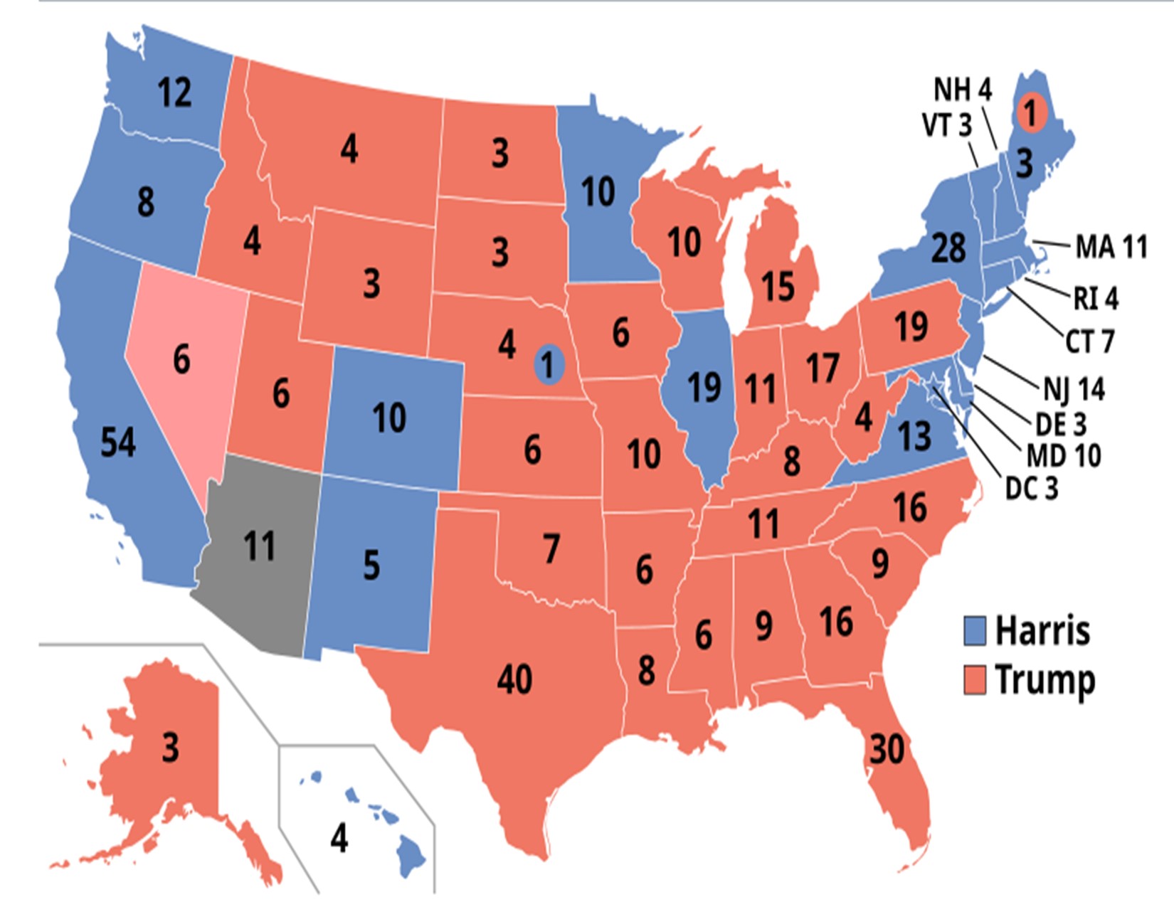 When the evening was over, the nation selected Donald Trump, but how did SHS vote?