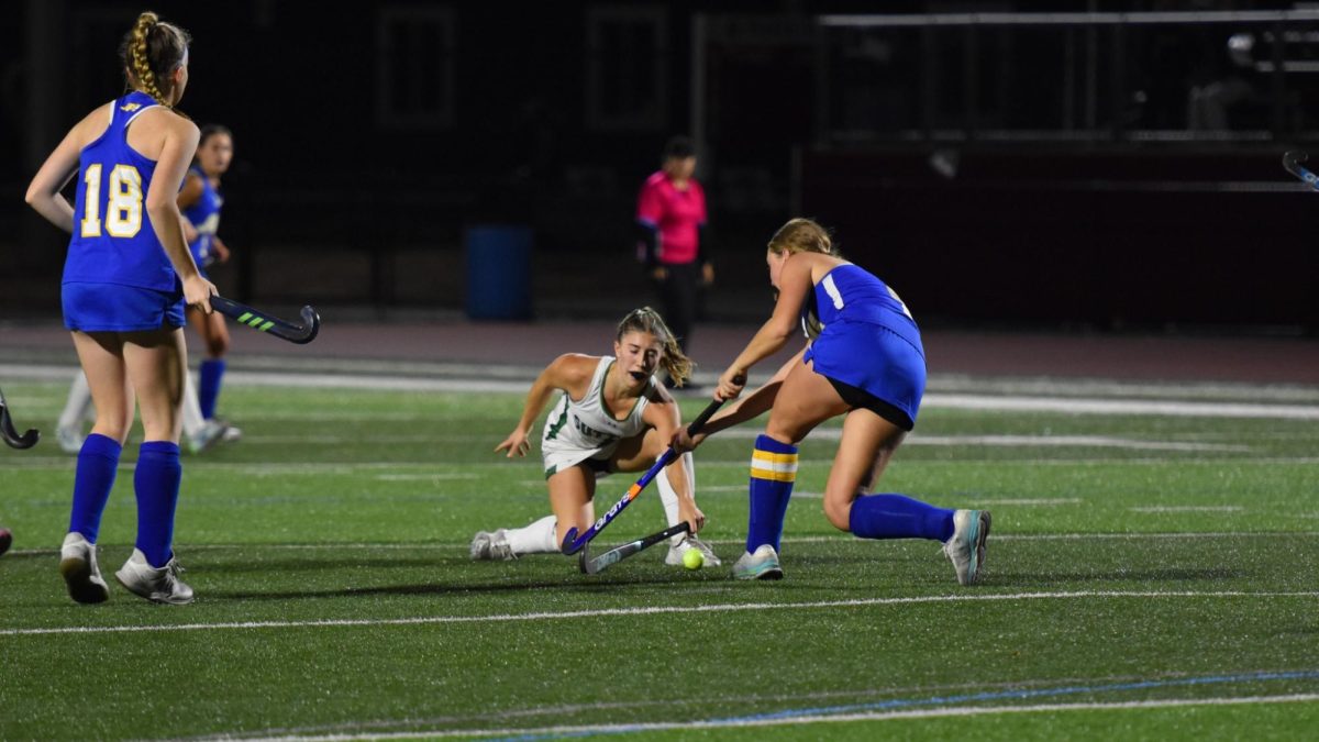 Leah Medieros gets low and plays tough defense in last night's game. 