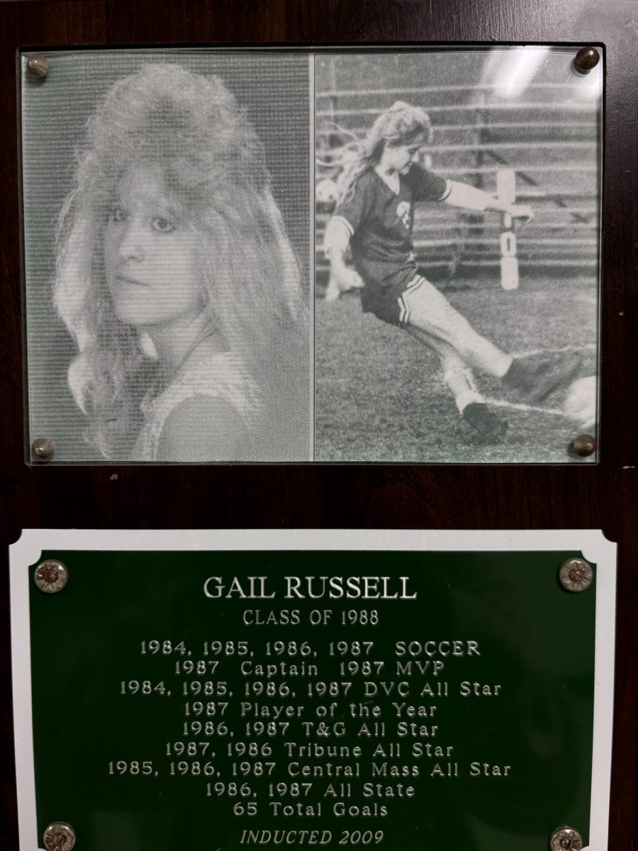 Gail Russell, Class of 1988. A soccer captain, she was inducted into the Sutton Hall of Fame 2009.  
