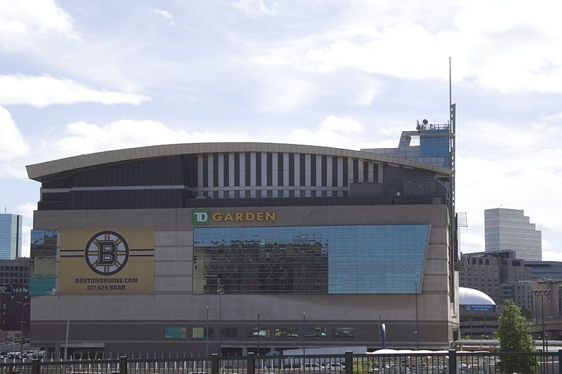 TD garden is a huge venue hosting lots of concerts year-round. (Luciof - Public Domain) https://commons.wikimedia.org/wiki/File:TD_gard_from_out.jpg
