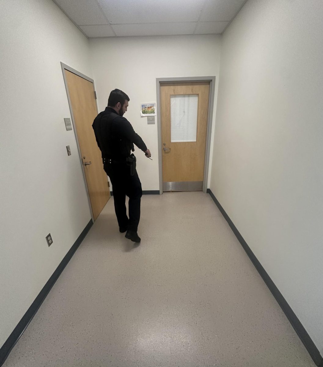Officer Bertone Walks us through a lockdown drill.