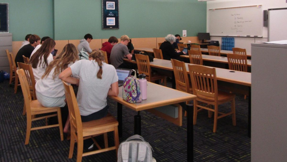 Students now report to the library for their SPP, but stay in the former computer lab section for most periods.