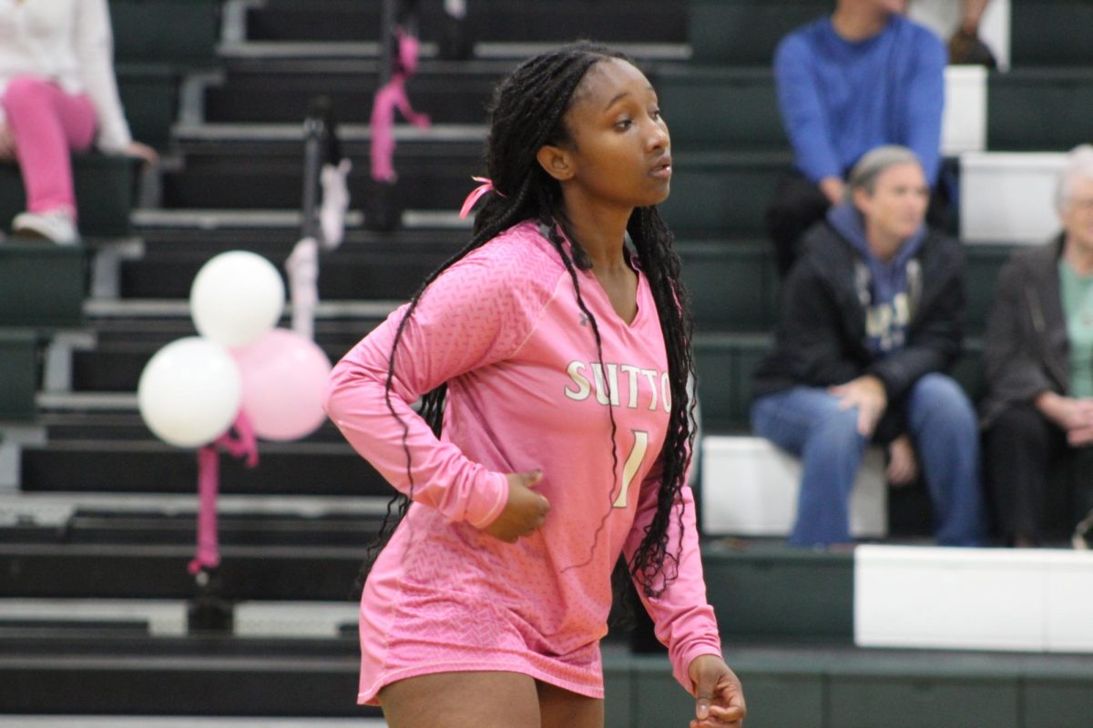Senior Sharae Johnson was in the spirit on Pink Night. 