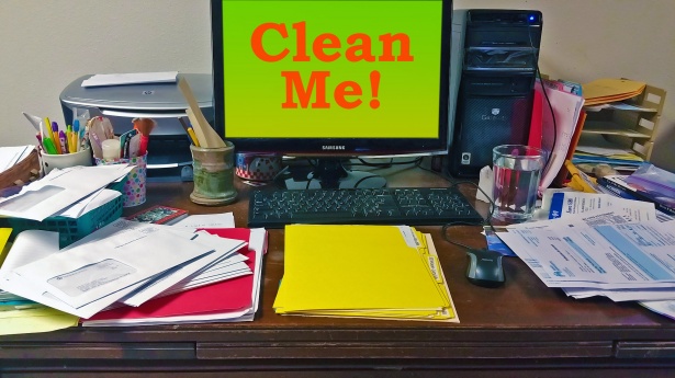 Just because something like a desk is messy does not mean a person is a wreck.