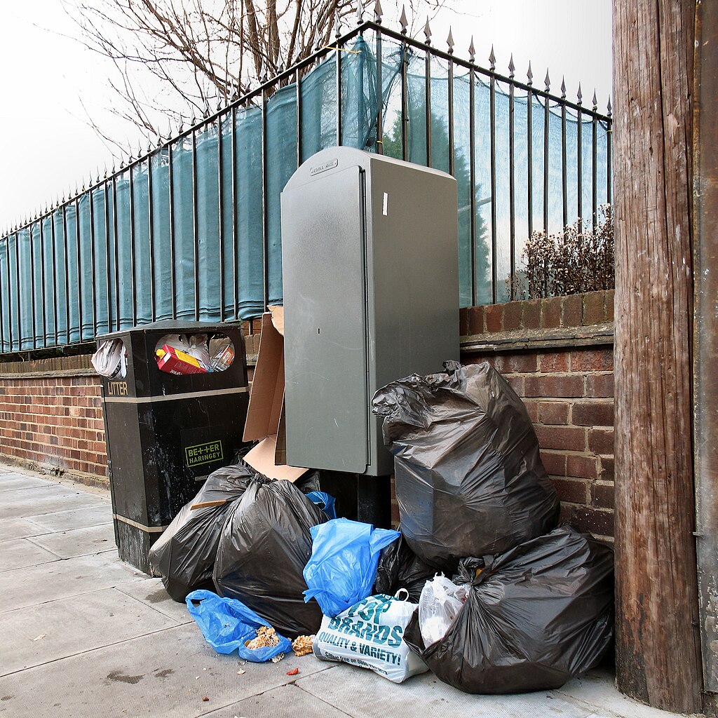 Trash piles up during and after the holidays