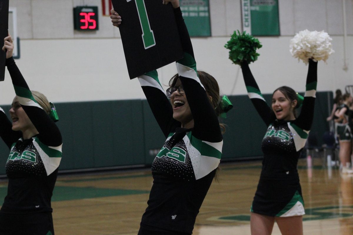 Cheerleading is about getting the crowd to cheer with you and support the team.