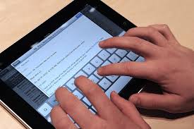 Touch screens are useful when typing