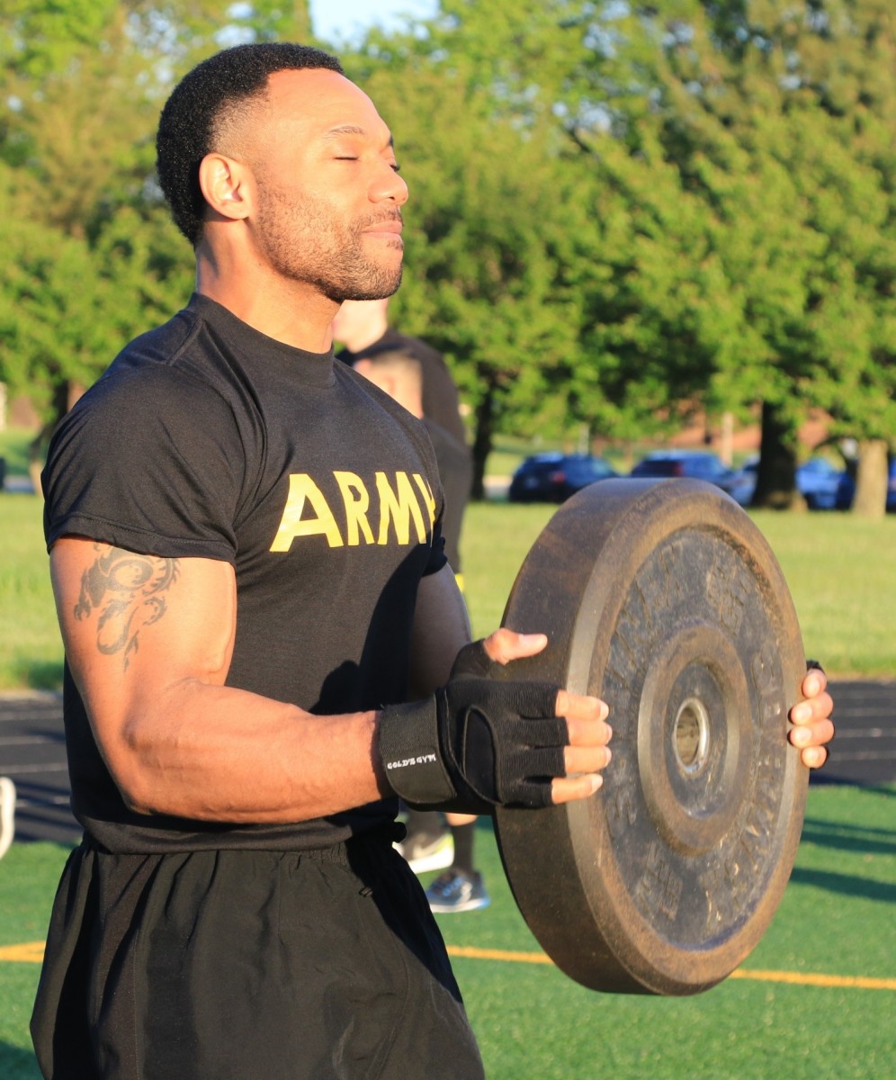 Maj. Charles D. Foster, the 20th CBRNE Command Knowledge Management chief, earned the maximum score of 600 points during the Army Combat Fitness Test