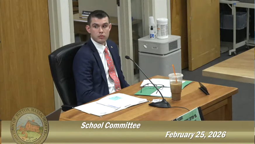 Sutton's Business Manager and Chief Procurement Officer, Harrison McKinlay (Town of Sutton YouTube)