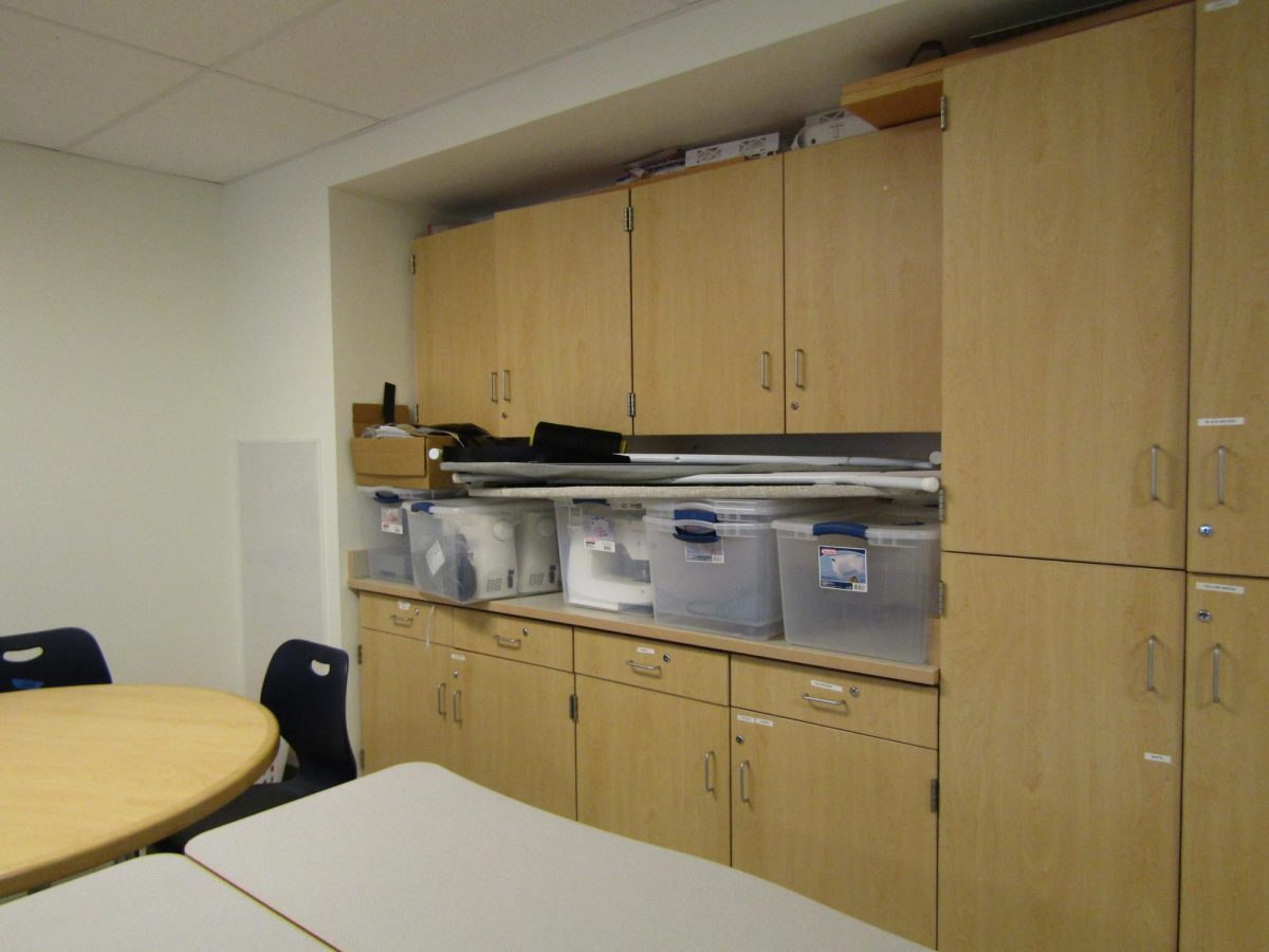 Once the sewing room, it currently is used for storage and technology. 